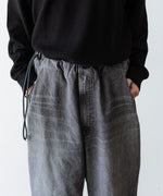 画像をギャラリービューアに読み込む, ANTHEM A アンセムエーのWASHED DENIM NO-BRAINER PANTSのBLACK 公式通販サイトsession福岡セレクトショップ
