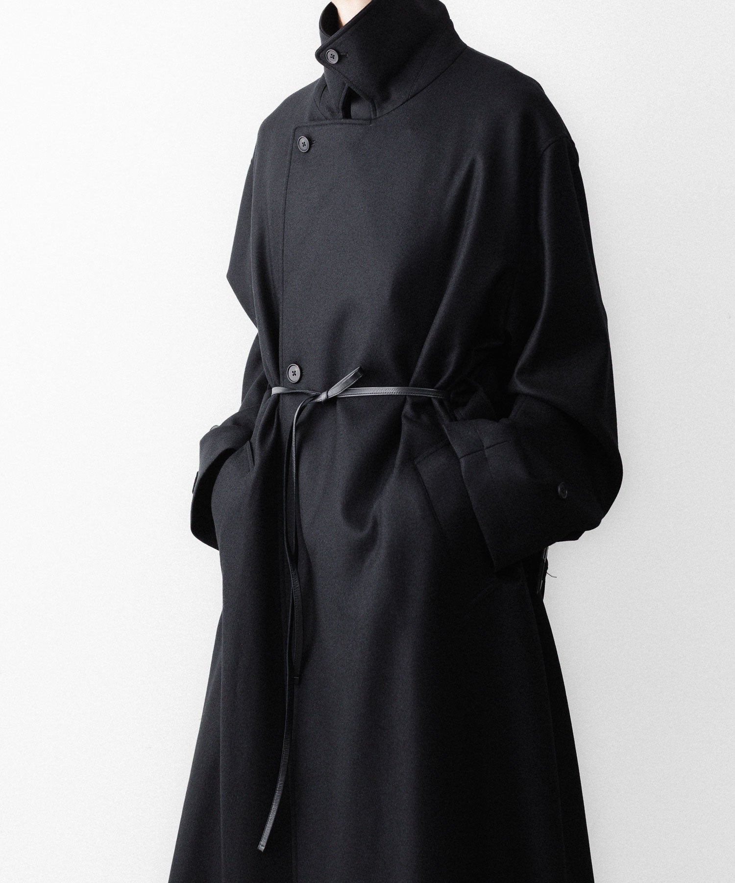 ssstein / シュタイン】WOOL MELTON OVERSIZED DOUBLE BREASTED COAT