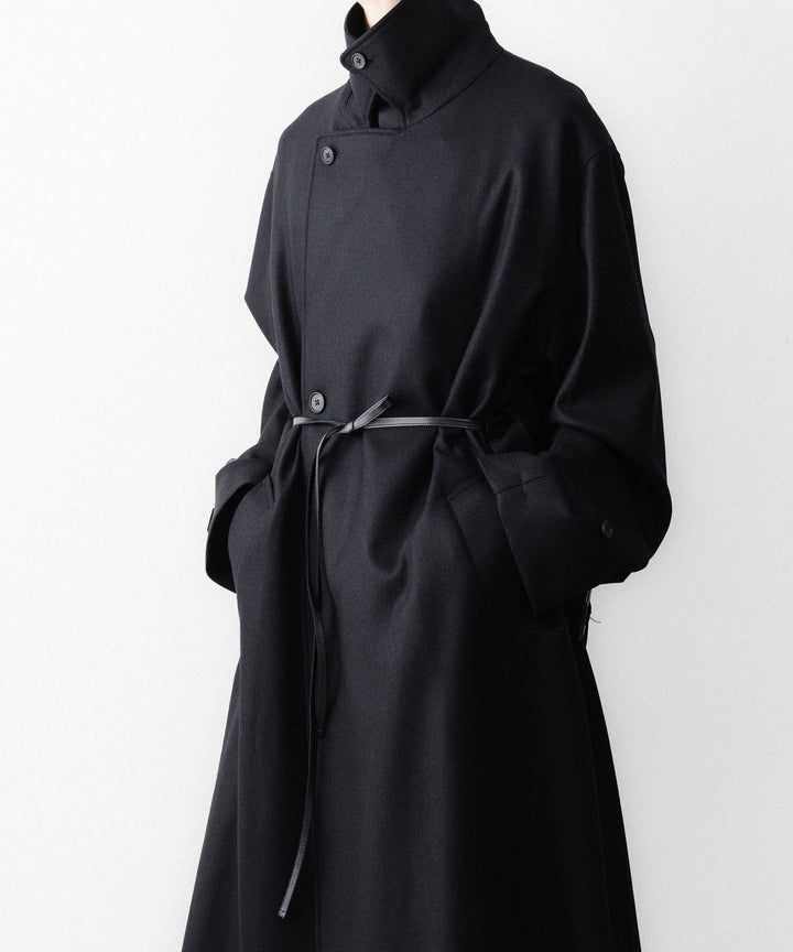 ssstein(シュタイン)のWOOL MELTON OVERSIZED DOUBLE BREASTED COAT - BLACKの公式通販サイトsession福岡セレクトショップ