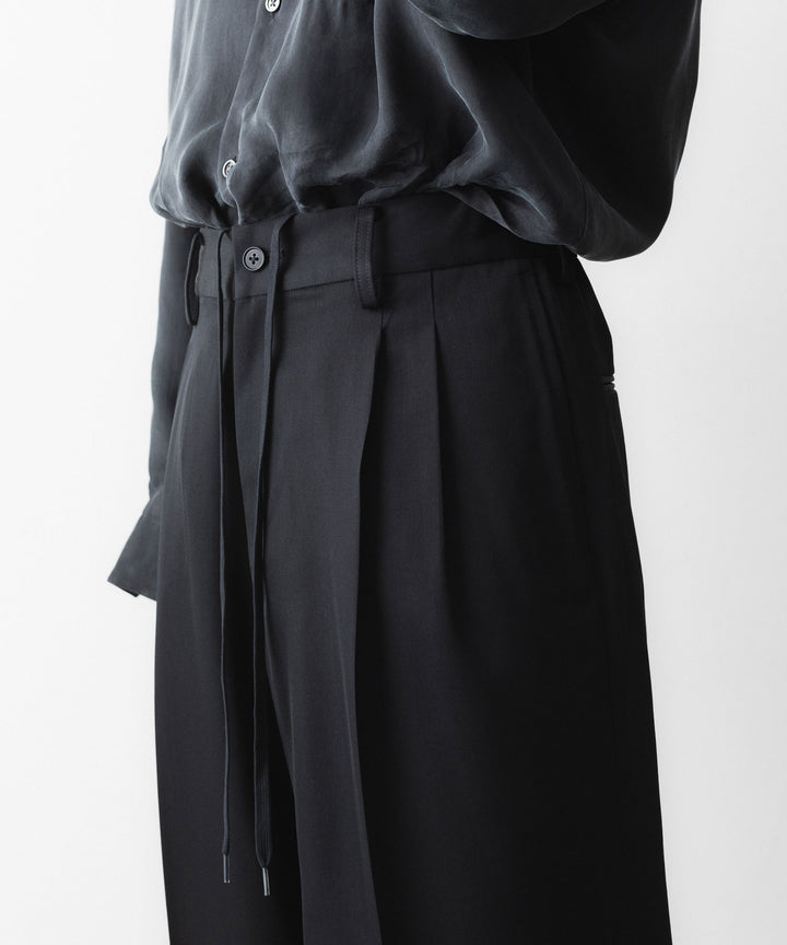 ssstein(シュタイン)のEASY LONG WIDE TROUSERS - BLACKの公式通販サイトsession福岡セレクトショップ