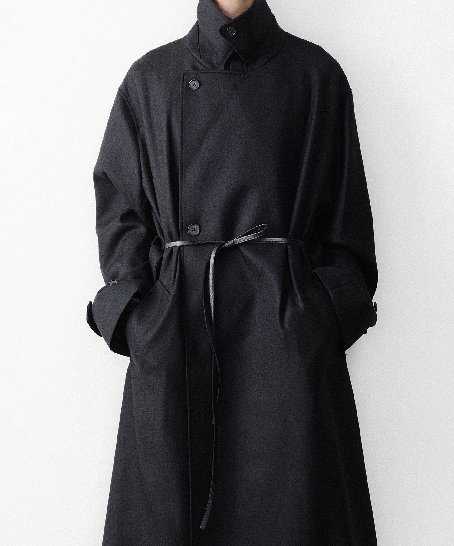 ssstein / シュタイン】WOOL MELTON OVERSIZED DOUBLE BREASTED COAT