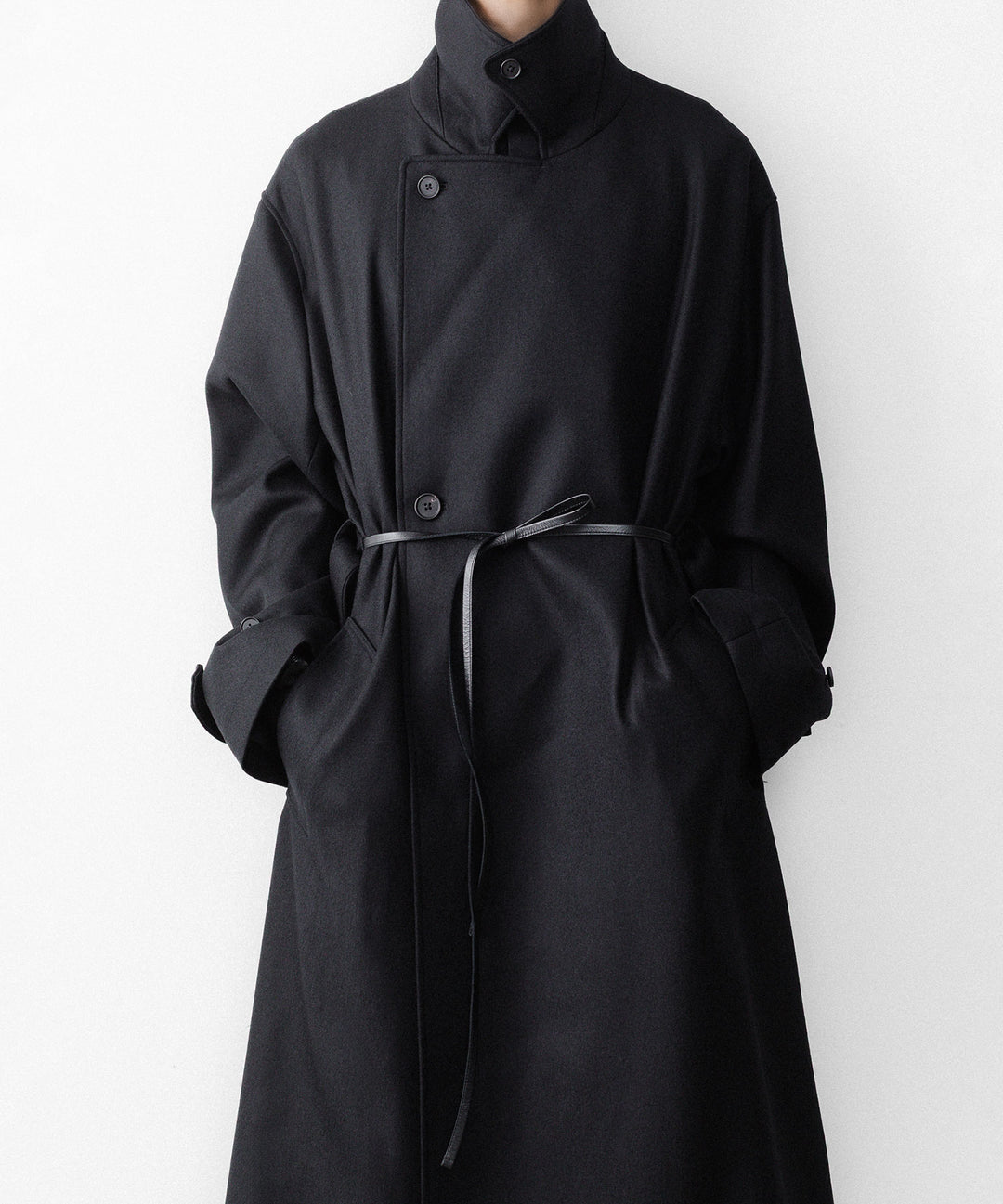 ssstein(シュタイン)のWOOL MELTON OVERSIZED DOUBLE BREASTED COAT - BLACKの公式通販サイトsession福岡セレクトショップ