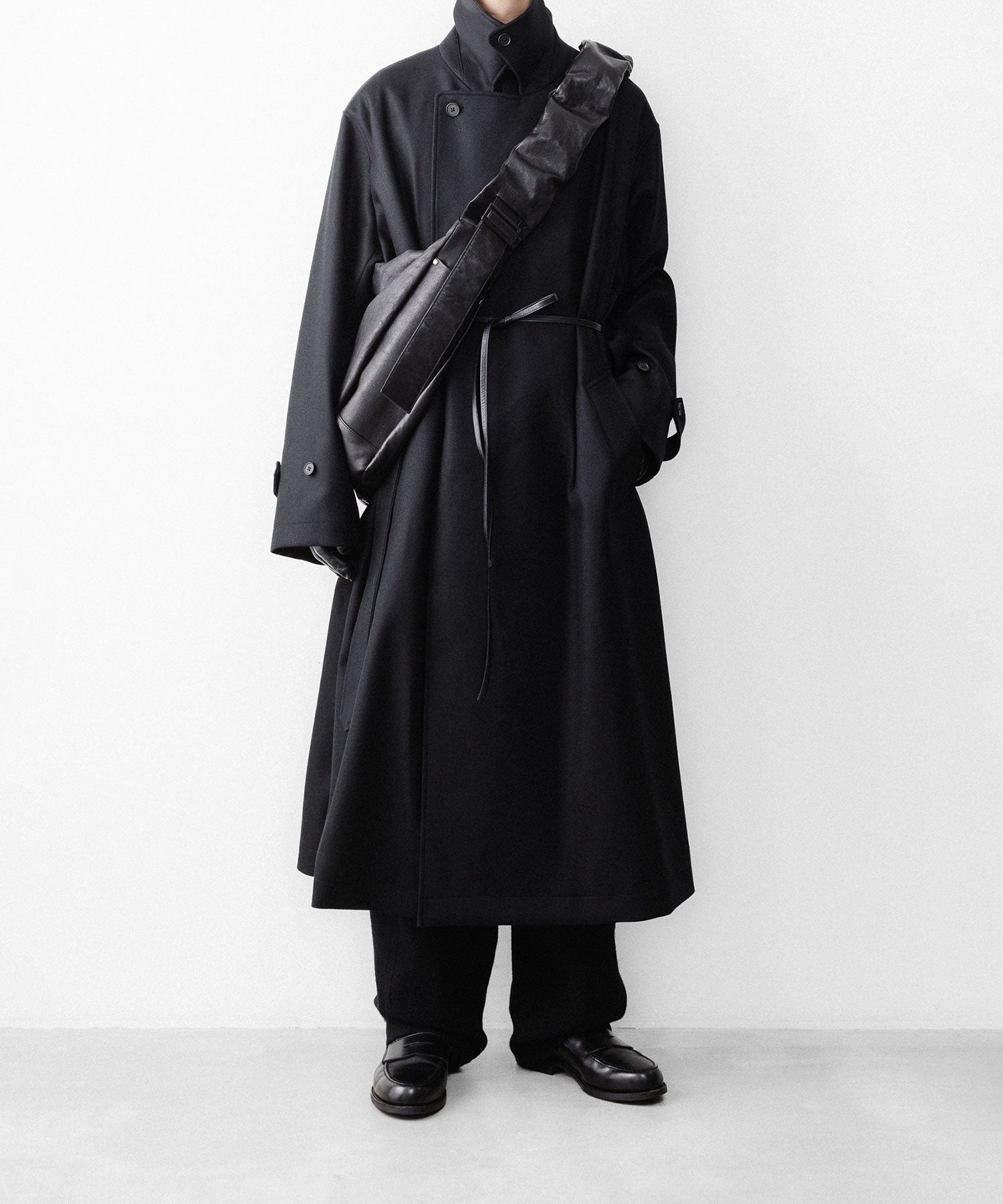 ssstein / シュタイン】WOOL MELTON OVERSIZED DOUBLE BREASTED COAT