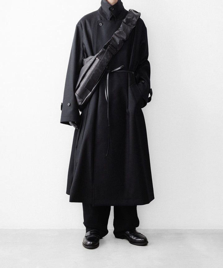 ssstein(シュタイン)のWOOL MELTON OVERSIZED DOUBLE BREASTED COAT - BLACKの公式通販サイトsession福岡セレクトショップ