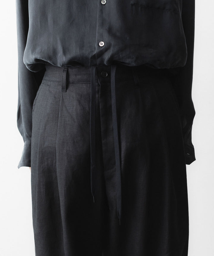 ssstein(シュタイン)のLIGHT LINEN WIDE EASY TROUSERS - BLACKの公式通販サイトsession福岡セレクトショップ