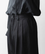 画像をギャラリービューアに読み込む, ssstein(シュタイン)のLIGHT LINEN WIDE EASY TROUSERS - BLACKの公式通販サイトsession福岡セレクトショップ

