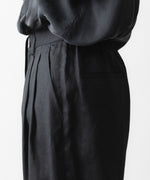 画像をギャラリービューアに読み込む, ssstein(シュタイン)のLIGHT LINEN WIDE EASY TROUSERS - BLACKの公式通販サイトsession福岡セレクトショップ
