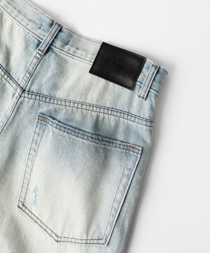 CODA -コーダのLIGHT INDIGO WASHED DISTRESSED BREAK CUT WIDE STRAIGHT JEANSのLIGHT INDIGO WASHED公式通販サイトsession福岡セレクトショップ