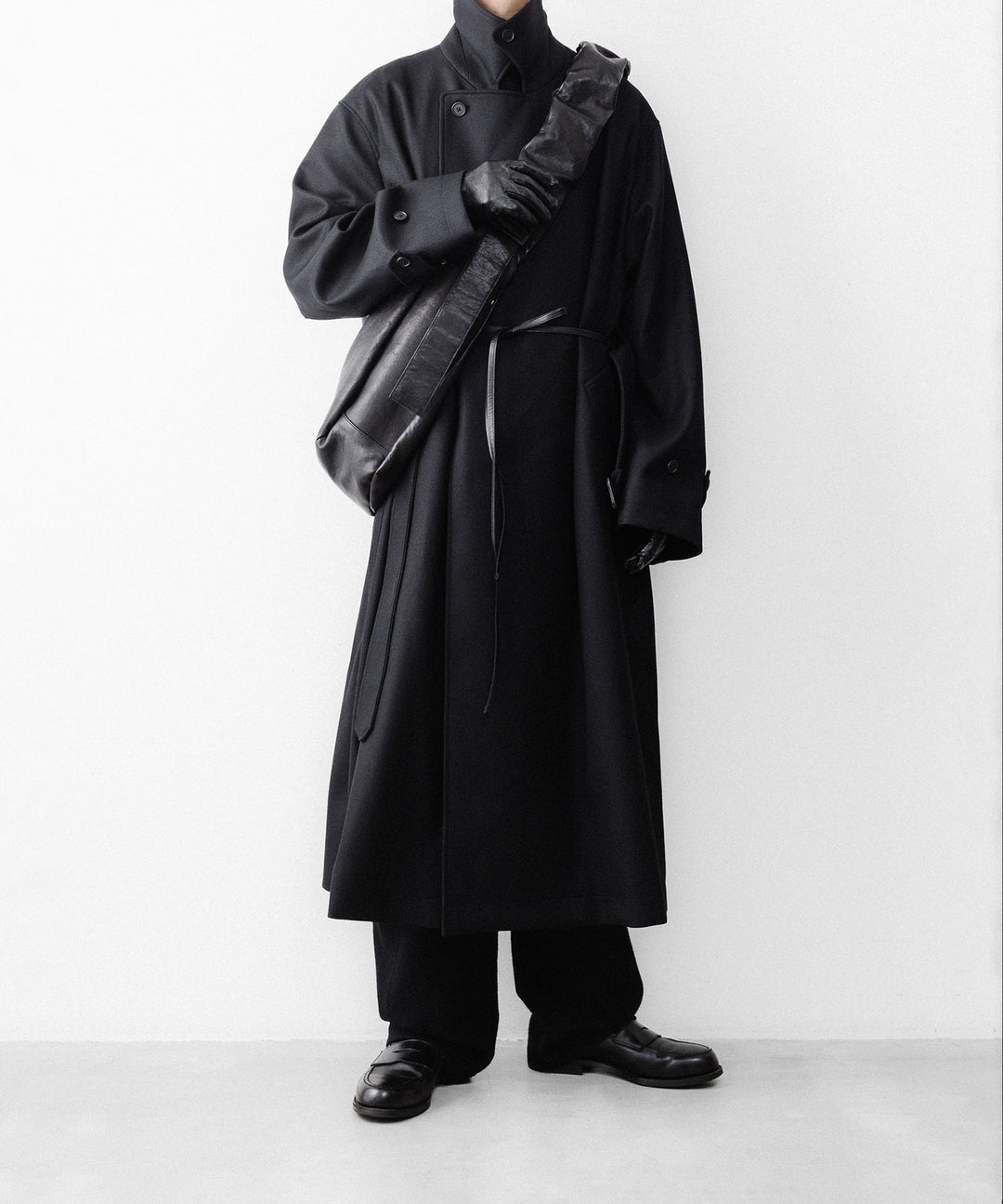 ssstein(シュタイン)のWOOL MELTON OVERSIZED DOUBLE BREASTED COAT - BLACKの公式通販サイトsession福岡セレクトショップ