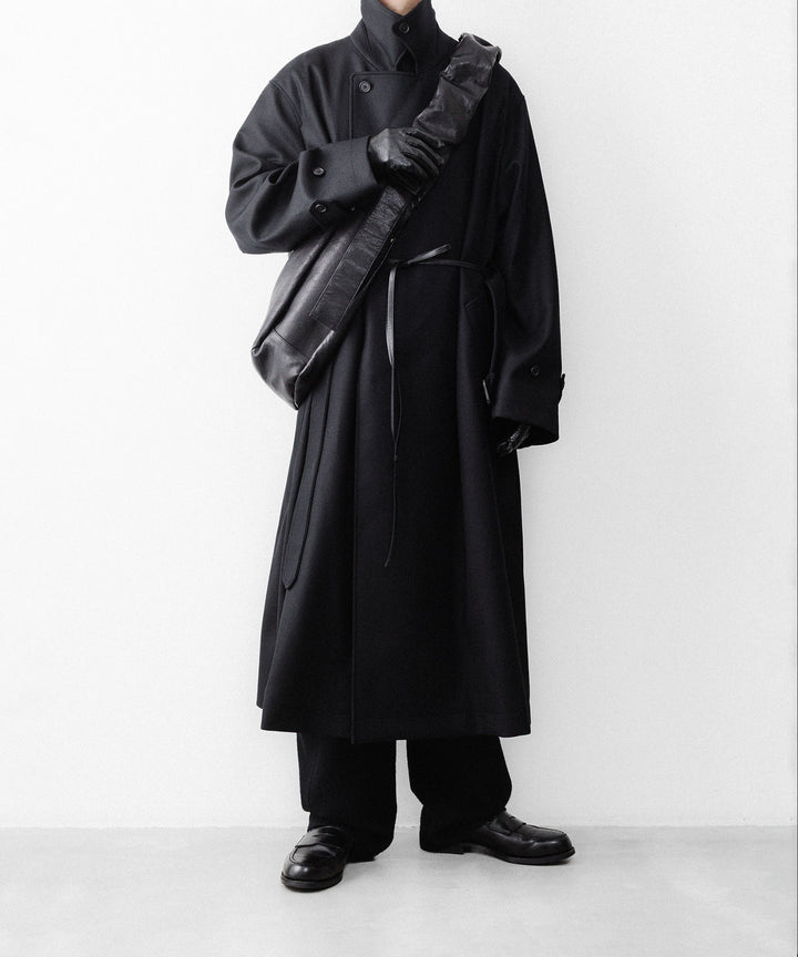 ssstein(シュタイン)のWOOL MELTON OVERSIZED DOUBLE BREASTED COAT - BLACKの公式通販サイトsession福岡セレクトショップ