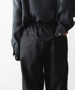 画像をギャラリービューアに読み込む, ssstein(シュタイン)のLIGHT LINEN WIDE EASY TROUSERS - BLACKの公式通販サイトsession福岡セレクトショップ
