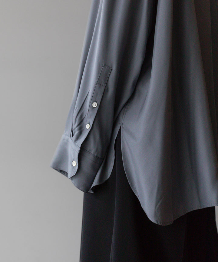 【stein】OVERSIZED CUPRO LS SHIRT - BLUE GREY シュタイン 23ss sessionセッション 福岡セレクトショップ 公式通販サイト