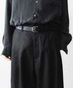 画像をギャラリービューアに読み込む, ssstein(シュタイン)のLIGHT LINEN WIDE EASY TROUSERS - BLACKの公式通販サイトsession福岡セレクトショップ

