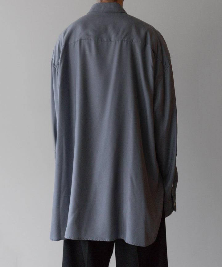 【stein】OVERSIZED CUPRO LS SHIRT - BLUE GREY シュタイン 23ss sessionセッション 福岡セレクトショップ 公式通販サイト