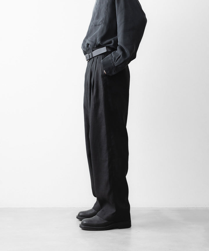 ssstein(シュタイン)のLIGHT LINEN WIDE EASY TROUSERS - BLACKの公式通販サイトsession福岡セレクトショップ