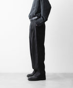 画像をギャラリービューアに読み込む, ssstein(シュタイン)のLIGHT LINEN WIDE EASY TROUSERS - BLACKの公式通販サイトsession福岡セレクトショップ

