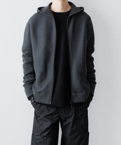 トップス BEEDEN DUALITY ZIP DESIGN HOODIE OPPOSE DUALITY / オポーズデュアリティ】ZIP UP RIB HOODIE - BLACK