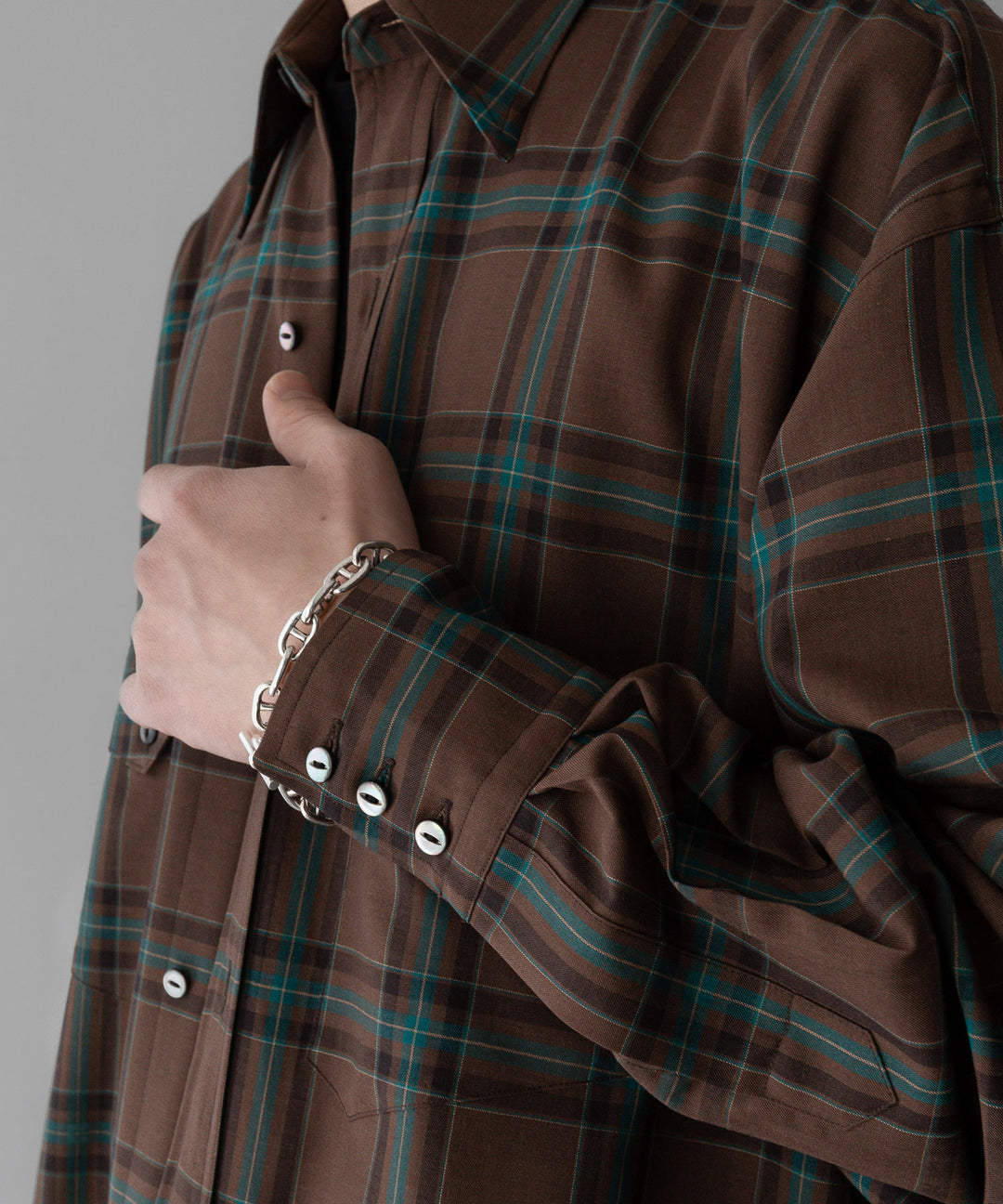 【INTÉRIM】インテリムの服 HYPER BIG WATER REPELLENT CHECK LONG HORN WESTERN SHIRT - COCOA CHECK 公式通販サイトsession福岡セレクトショップ