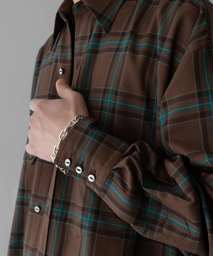 【INTÉRIM】インテリムの服 HYPER BIG WATER REPELLENT CHECK LONG HORN WESTERN SHIRT - COCOA CHECK 公式通販サイトsession福岡セレクトショップ