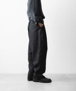 画像をギャラリービューアに読み込む, ssstein(シュタイン)のLIGHT LINEN WIDE EASY TROUSERS - BLACKの公式通販サイトsession福岡セレクトショップ
