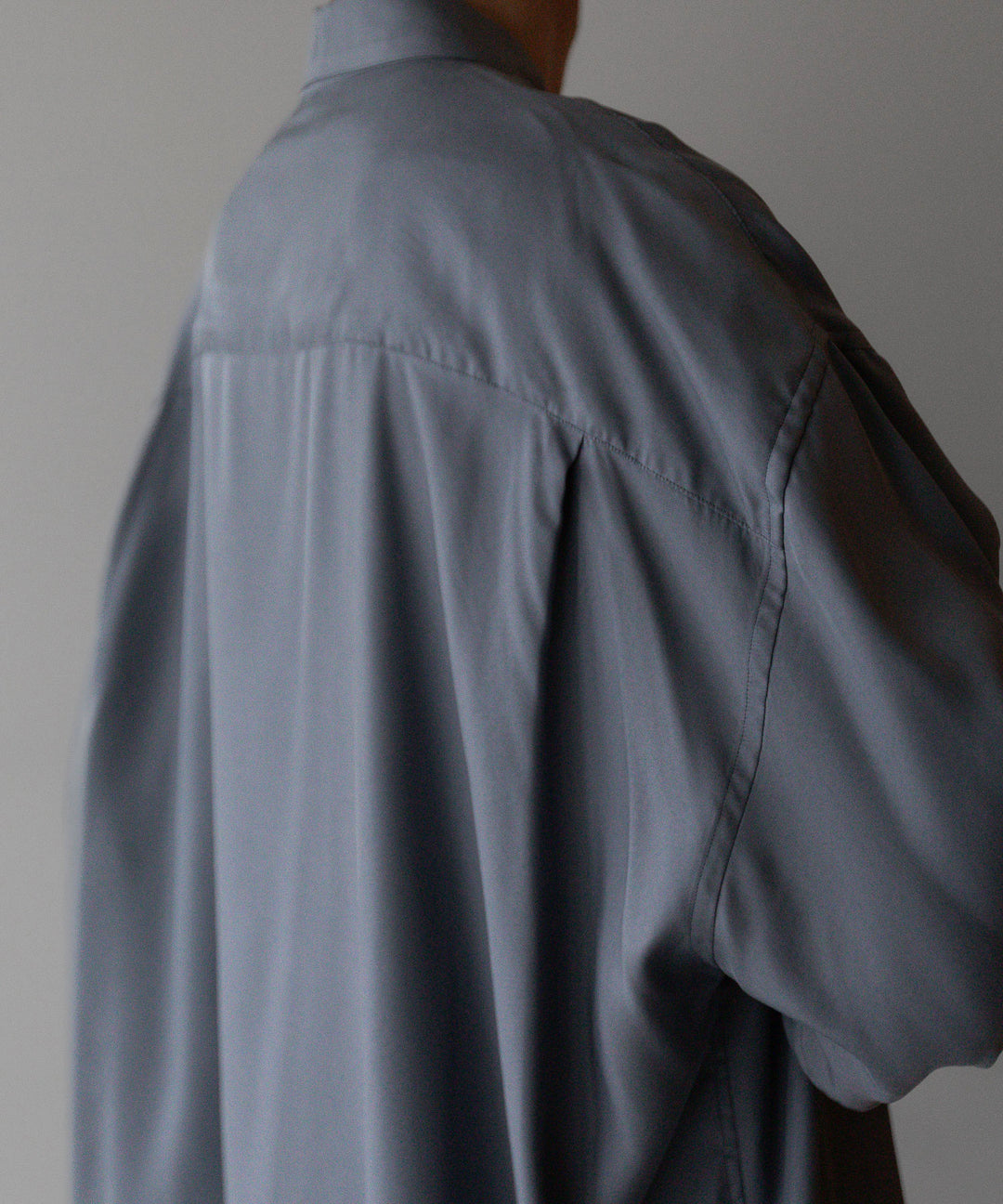 【stein】OVERSIZED CUPRO LS SHIRT - BLUE GREY シュタイン 23ss sessionセッション 福岡セレクトショップ 公式通販サイト