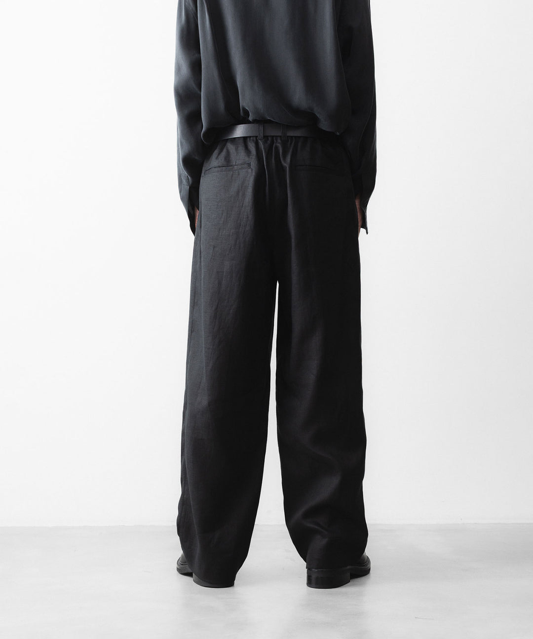 ssstein(シュタイン)のLIGHT LINEN WIDE EASY TROUSERS - BLACKの公式通販サイトsession福岡セレクトショップ