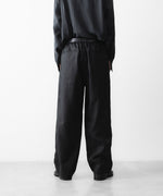 画像をギャラリービューアに読み込む, ssstein(シュタイン)のLIGHT LINEN WIDE EASY TROUSERS - BLACKの公式通販サイトsession福岡セレクトショップ
