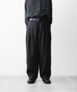 画像をギャラリービューアに読み込む, ssstein(シュタイン)のLIGHT LINEN WIDE EASY TROUSERS - BLACKの公式通販サイトsession福岡セレクトショップ
