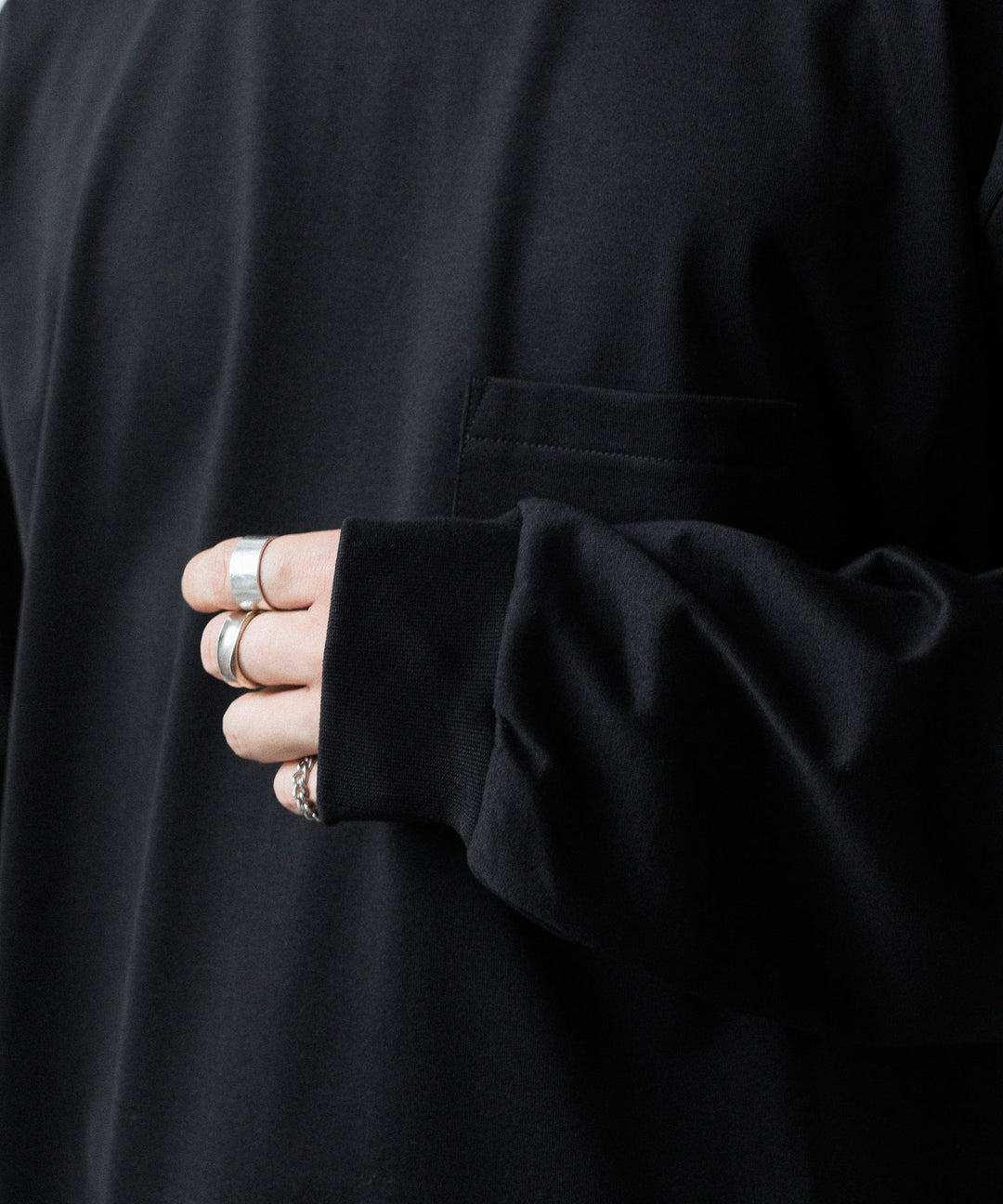 ssstein(シュタイン)のOVERSIZED LONG SLEEVE POCKET TEE - BLACKの公式通販サイトsession福岡セレクトショップ