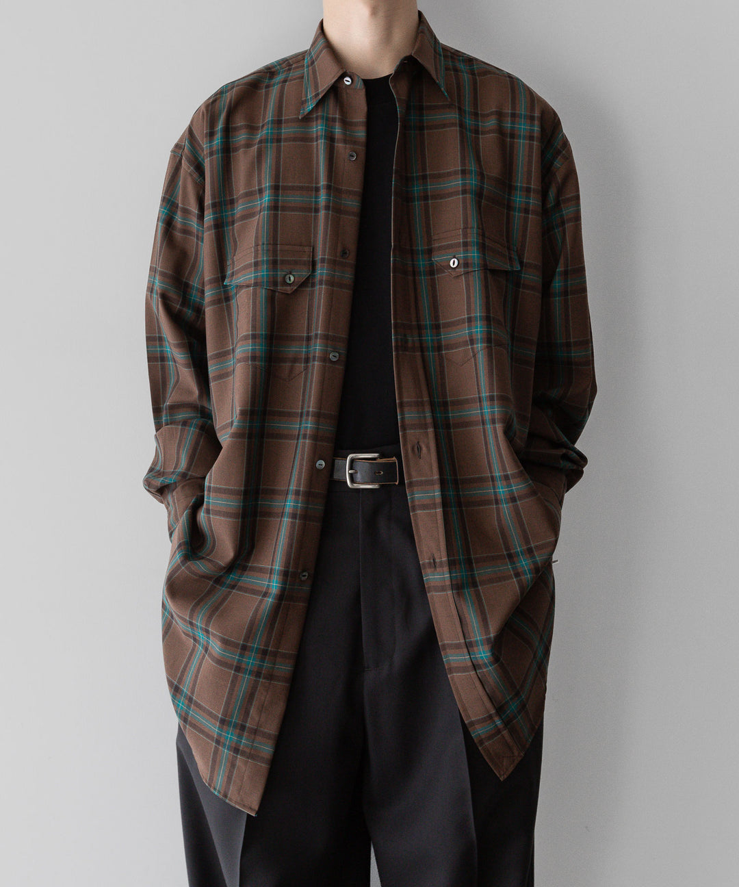 【INTÉRIM】インテリムの服 HYPER BIG WATER REPELLENT CHECK LONG HORN WESTERN SHIRT - COCOA CHECK 公式通販サイトsession福岡セレクトショップ