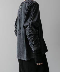 VEIN ヴェインのSUEDED CO JERSEY DISTRESSED VESSEL L/S TEE - X.BLACKの公式通販サイトsession福岡セレクトショップ