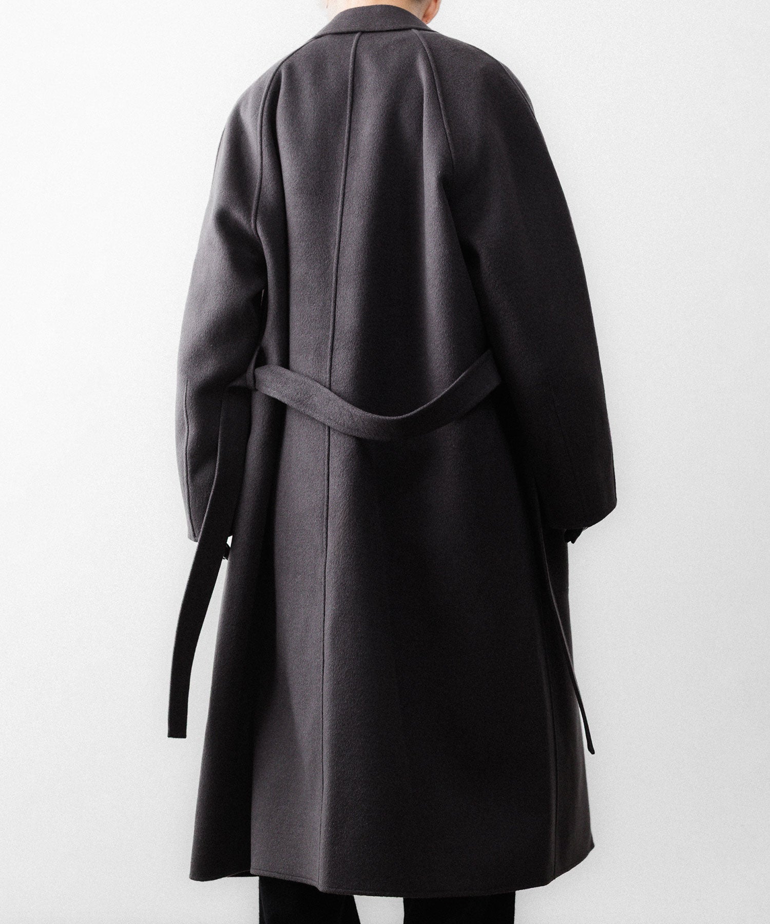 ssstein / シュタイン】W/CA DOUBLE FACE NOTCH LAPEL COAT - GREY