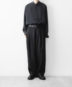 画像をギャラリービューアに読み込む, ssstein(シュタイン)のLIGHT LINEN WIDE EASY TROUSERS - BLACKの公式通販サイトsession福岡セレクトショップ
