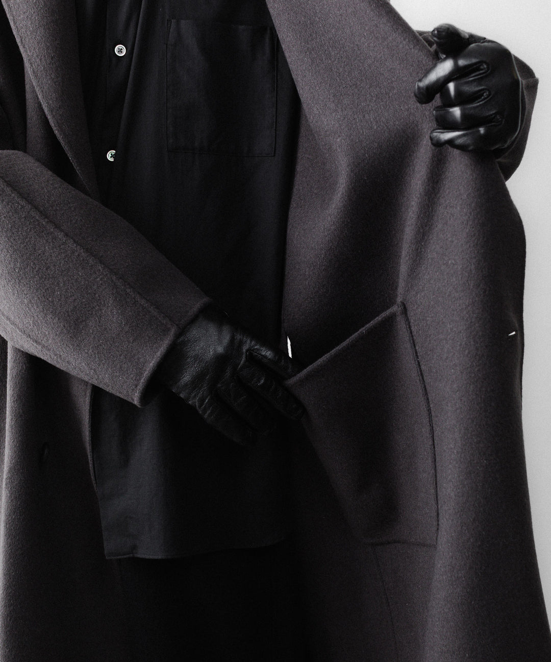 ssstein(シュタイン)のW/CA DOUBLE FACE NOTCH LAPEL COAT - GREY KHAKIの公式通販サイトsession福岡セレクトショップ