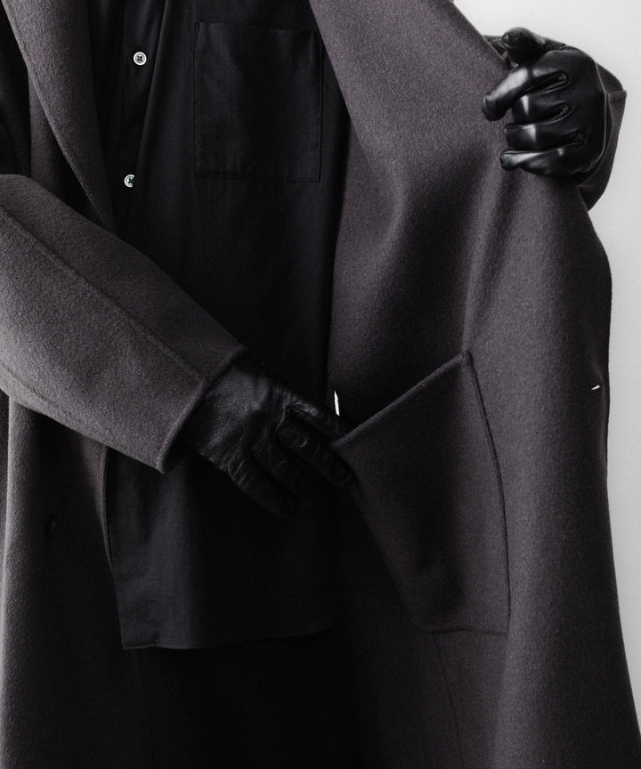 ssstein(シュタイン)のW/CA DOUBLE FACE NOTCH LAPEL COAT - GREY KHAKIの公式通販サイトsession福岡セレクトショップ