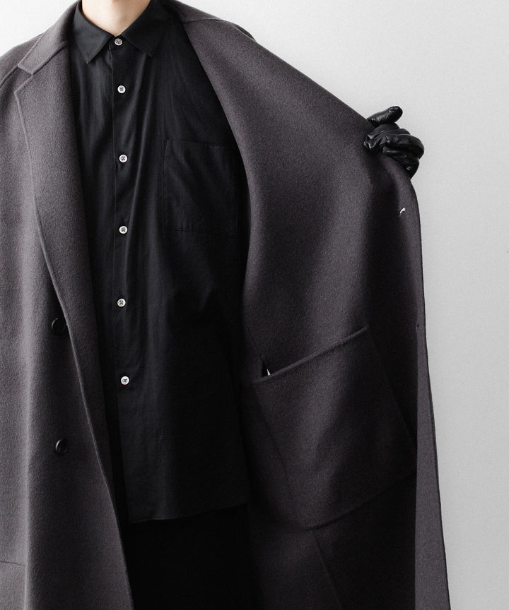 ssstein(シュタイン)のW/CA DOUBLE FACE NOTCH LAPEL COAT - GREY KHAKIの公式通販サイトsession福岡セレクトショップ