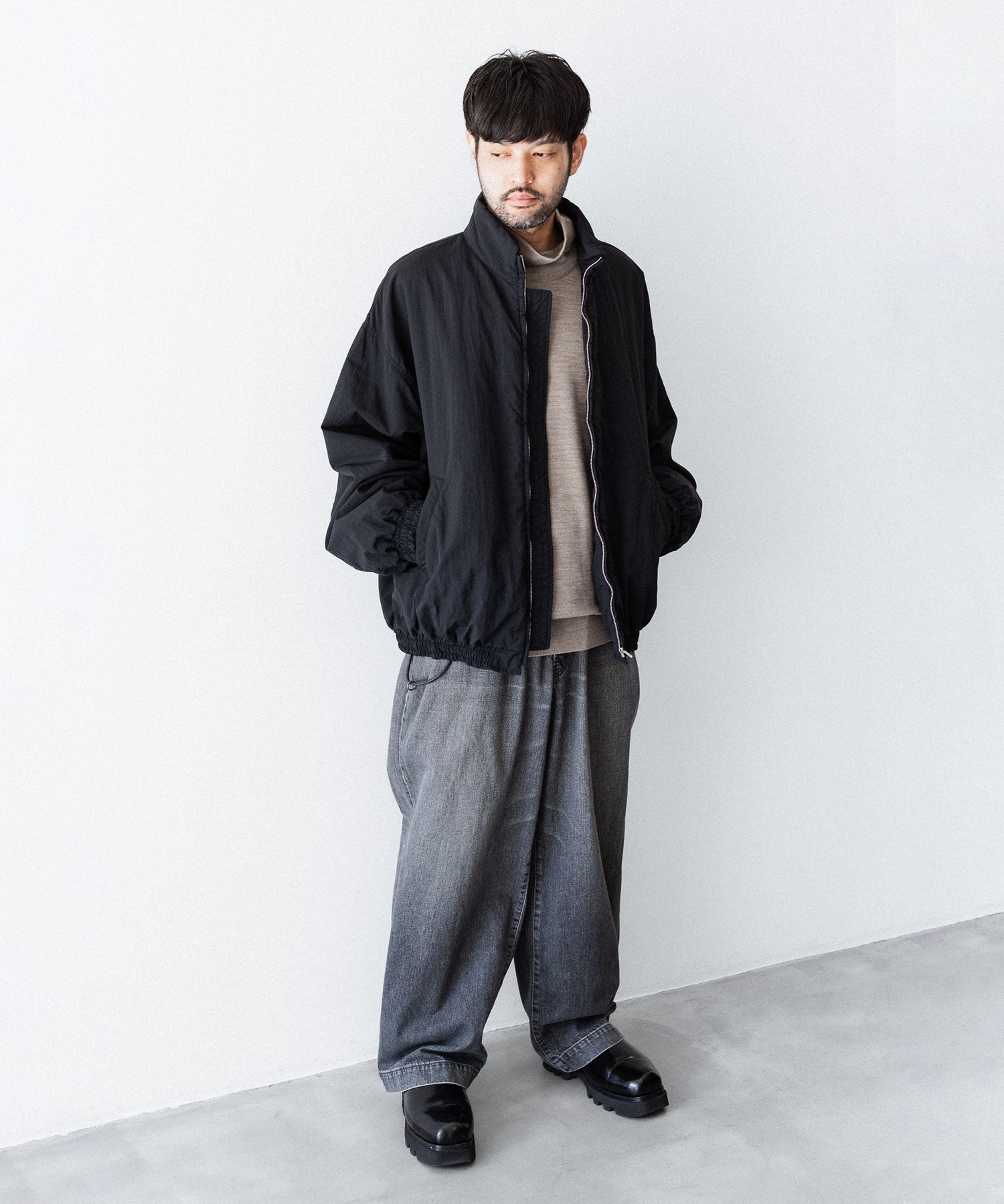 【UMEDA】12GG HIGHNECK PULLOVER  - MOCHA