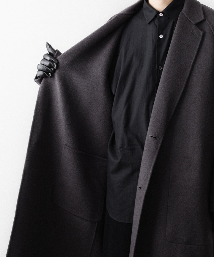 ssstein(シュタイン)のW/CA DOUBLE FACE NOTCH LAPEL COAT - GREY KHAKIの公式通販サイトsession福岡セレクトショップ