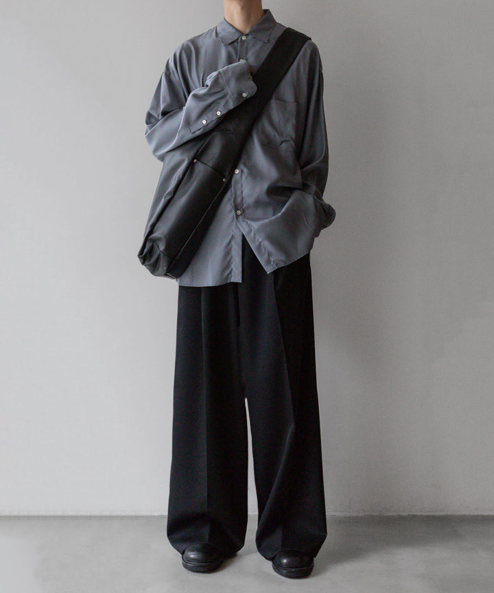 【stein】OVERSIZED CUPRO LS SHIRT - BLUE GREY シュタイン 23ss sessionセッション 福岡セレクトショップ 公式通販サイト
