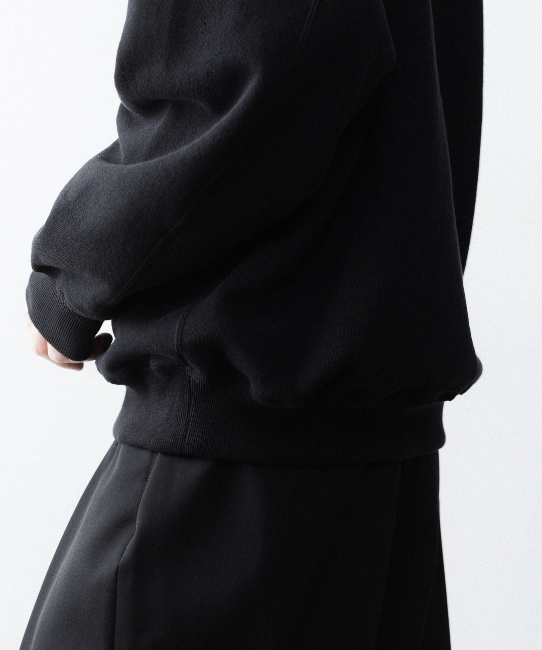 ssstein(シュタイン)の LOOPWHEEL COTTON SWEAT LS - BLACKの公式通販サイトsession福岡セレクトショップ