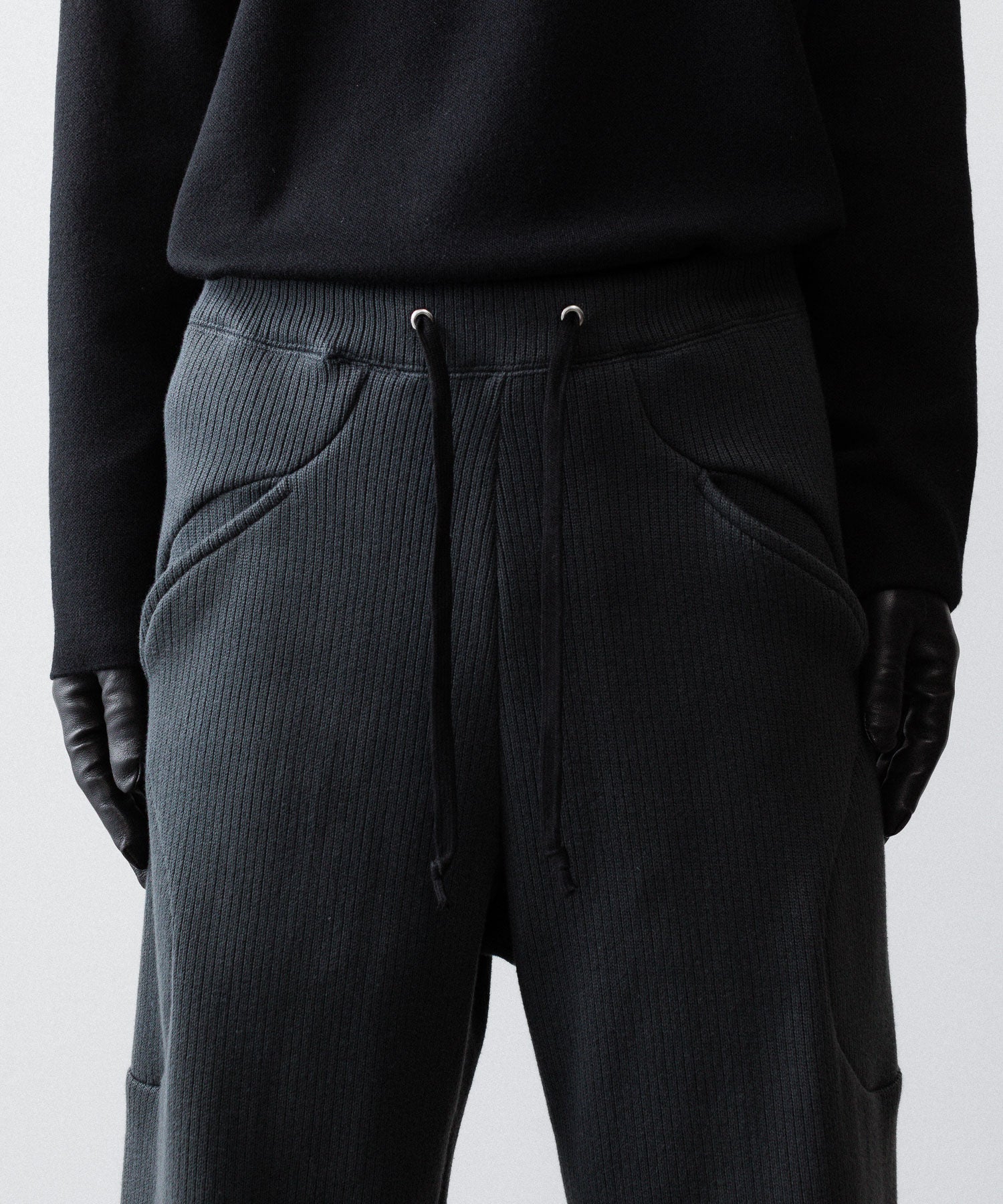 OPPOSE DUALITY-オポーズデュアリティのSUB ONG RIB SWEAT PANTSのBLACK公式通販サイトsession福岡セレクトショップ