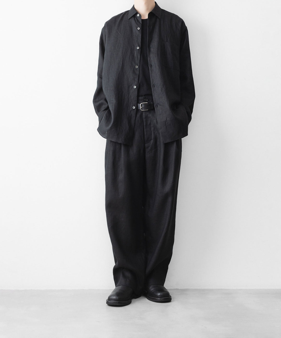 ssstein(シュタイン)のLIGHT LINEN WIDE EASY TROUSERS - BLACKの公式通販サイトsession福岡セレクトショップ