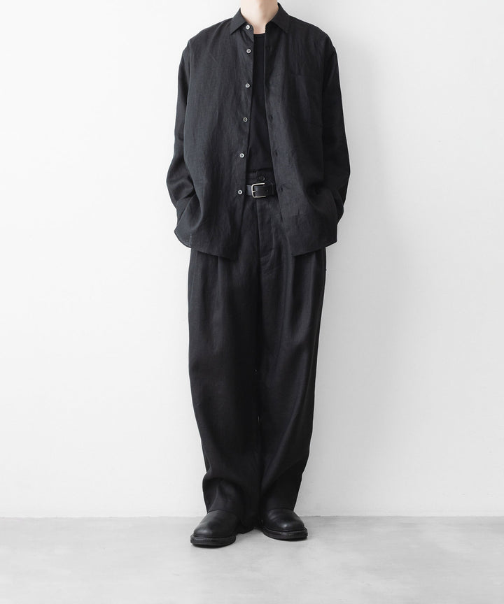 ssstein(シュタイン)のLIGHT LINEN WIDE EASY TROUSERS - BLACKの公式通販サイトsession福岡セレクトショップ