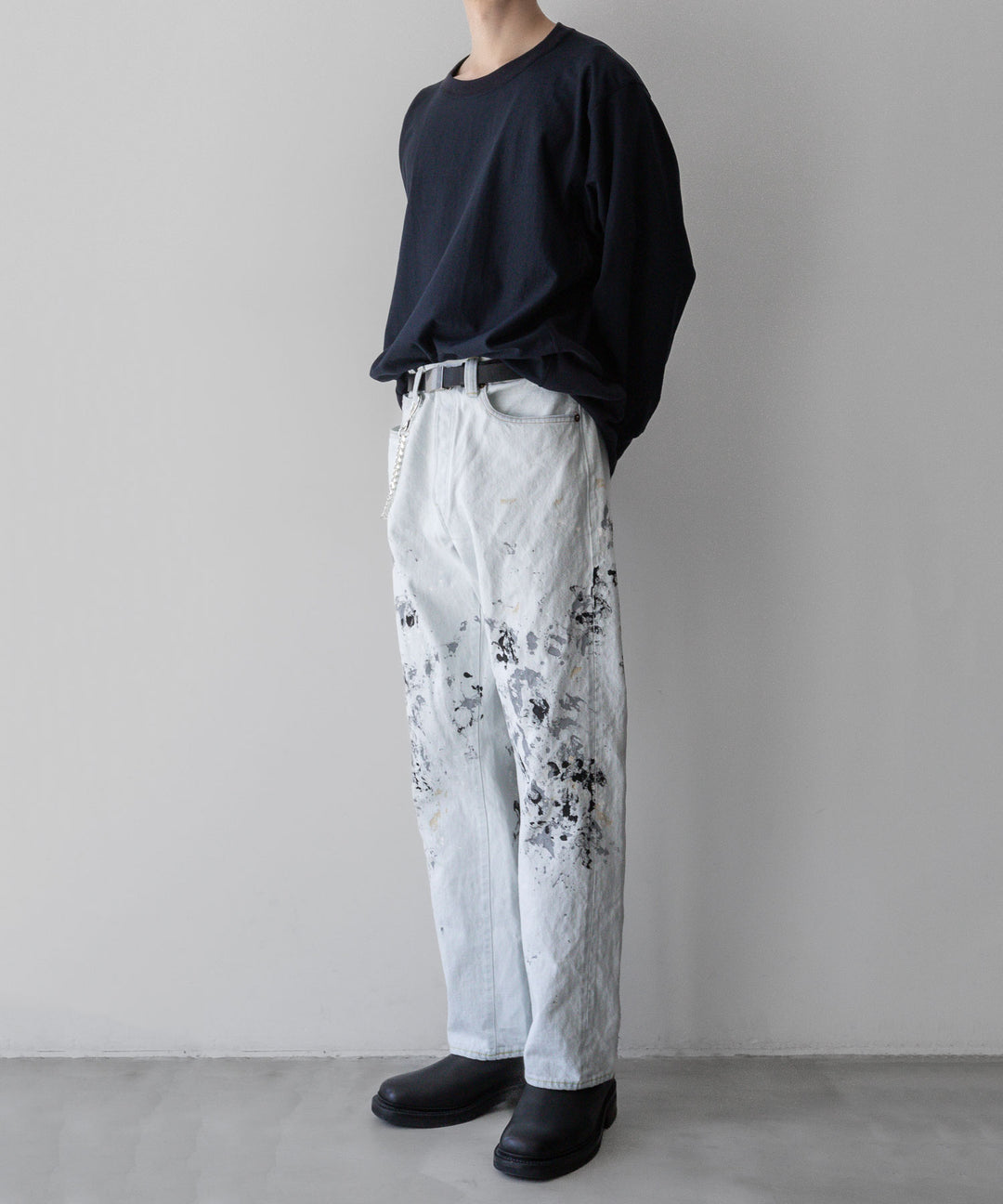 【INTÉRIM】MILK PAINT WWII 1943 HEAVY KIBATA SHUTTLE DENIM JEANS - P.B.WHITE