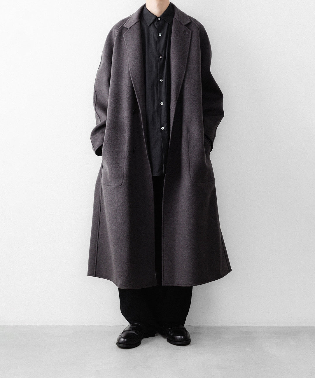 ssstein(シュタイン)のW/CA DOUBLE FACE NOTCH LAPEL COAT - GREY KHAKIの公式通販サイトsession福岡セレクトショップ