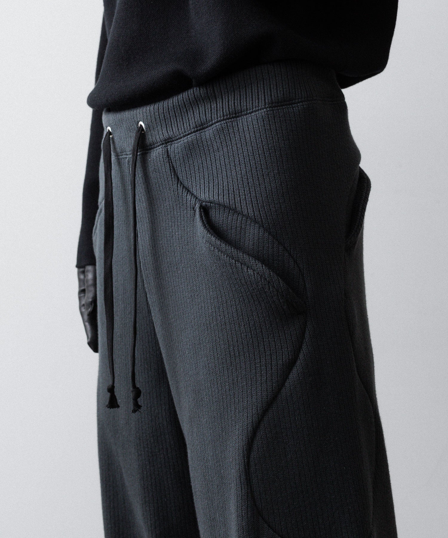 OPPOSE DUALITY-オポーズデュアリティのSUB ONG RIB SWEAT PANTSのBLACK公式通販サイトsession福岡セレクトショップ