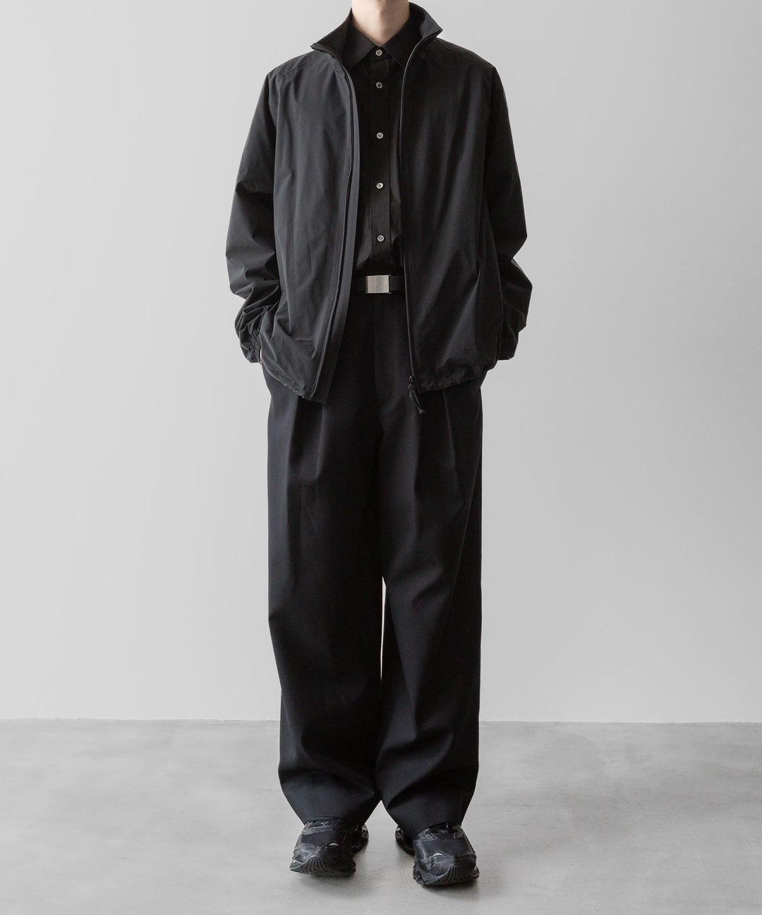 ssstein(シュタイン)の24AWコレクション WINDBREAKER STAND COLLAR JACKET - BLACK 公式通販サイトsession福岡セレクトショップ
