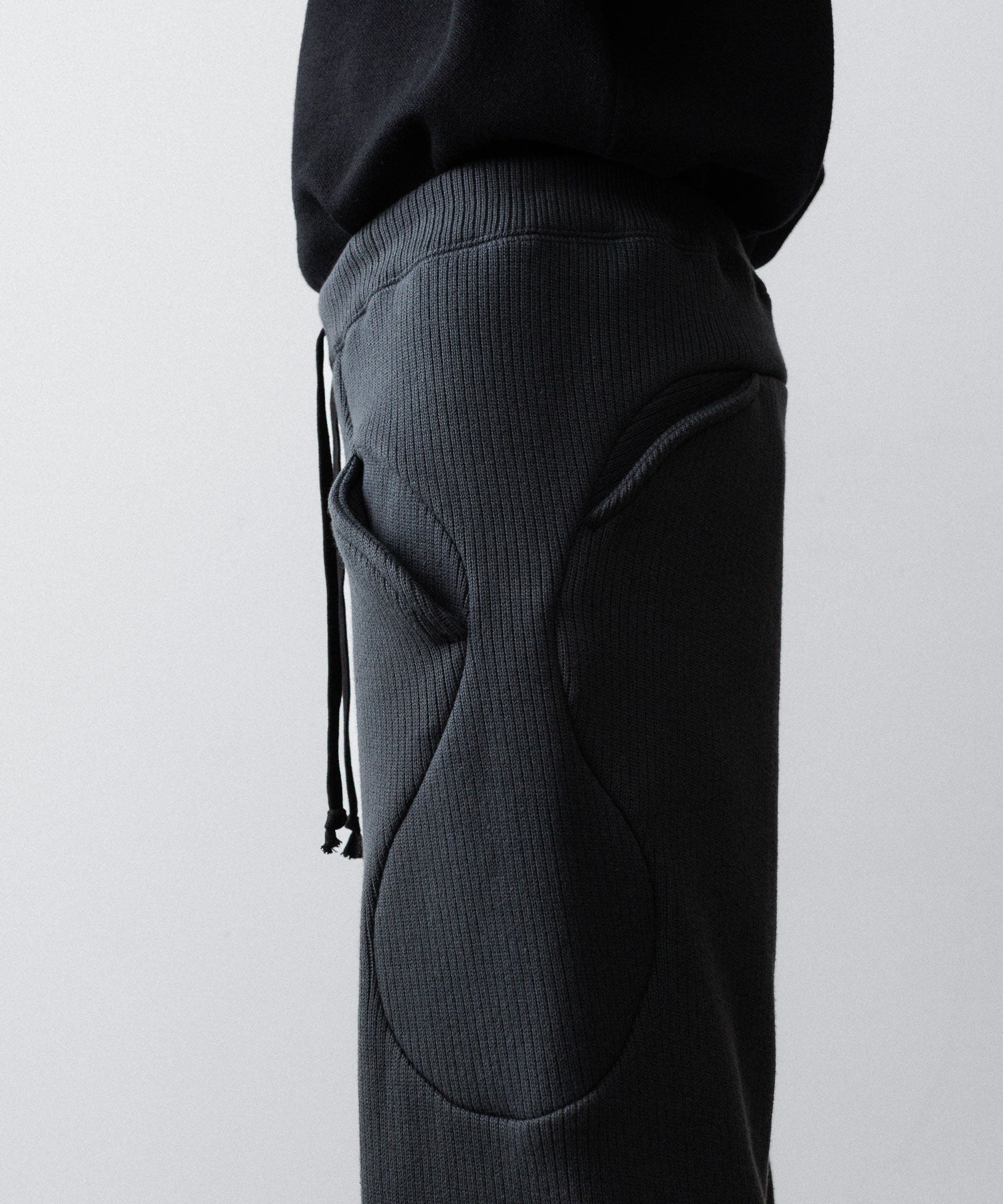 OPPOSE DUALITY-オポーズデュアリティのSUB ONG RIB SWEAT PANTSのBLACK公式通販サイトsession福岡セレクトショップ