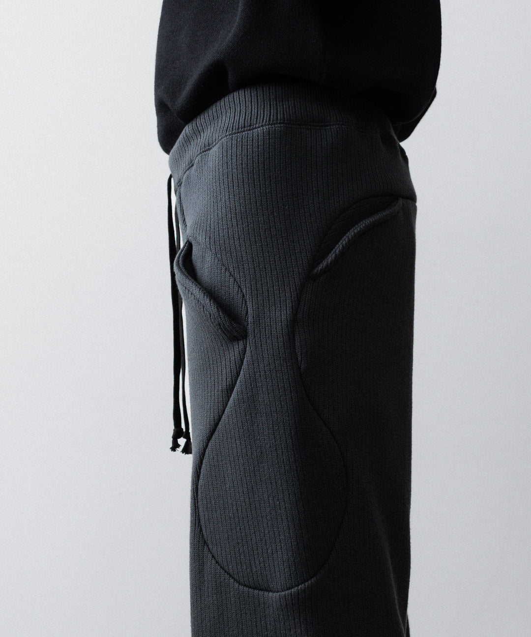 OPPOSE DUALITY-オポーズデュアリティのSUB ONG RIB SWEAT PANTSのBLACK公式通販サイトsession福岡セレクトショップ