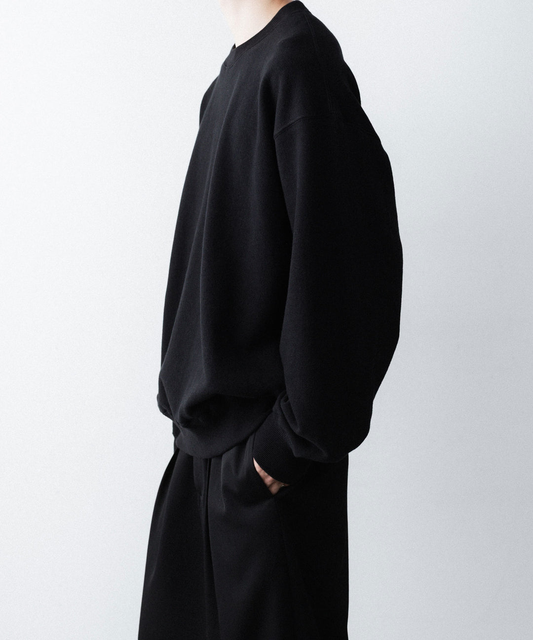 ssstein(シュタイン)の LOOPWHEEL COTTON SWEAT LS - BLACKの公式通販サイトsession福岡セレクトショップ